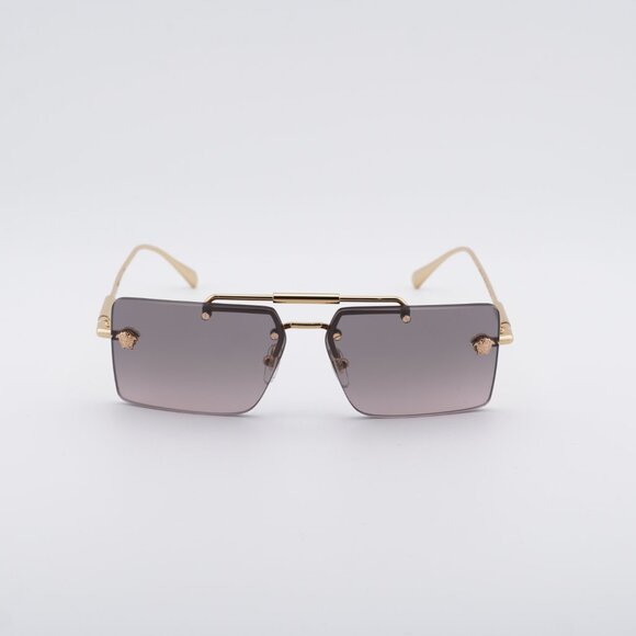 Versace VE2245 100258 Sunglasses Gold Rectangle Frame, Pink Gradient Lenses - Picture 2 of 9